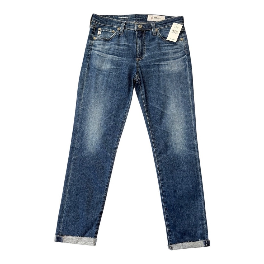 AG Adriano Goldschmied The Prima Roll Up‎ Cigarette Jeans Mid Wash Size 4 (27)